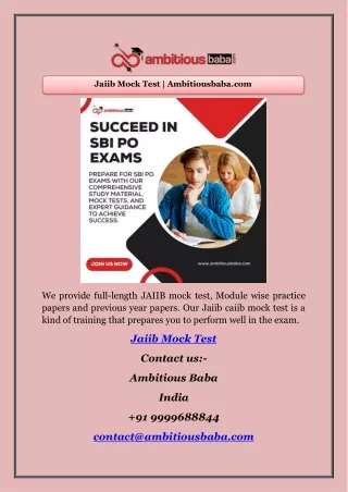Jaiib Mock Test | Ambitiousbaba.com