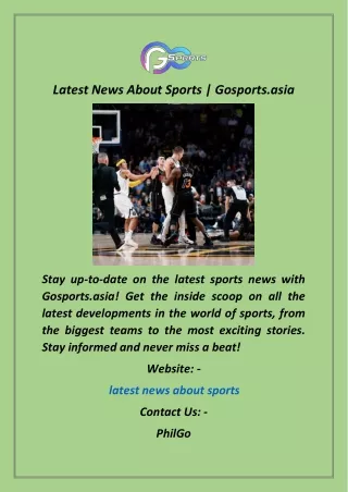 Latest News About Sports  Gosports.asia