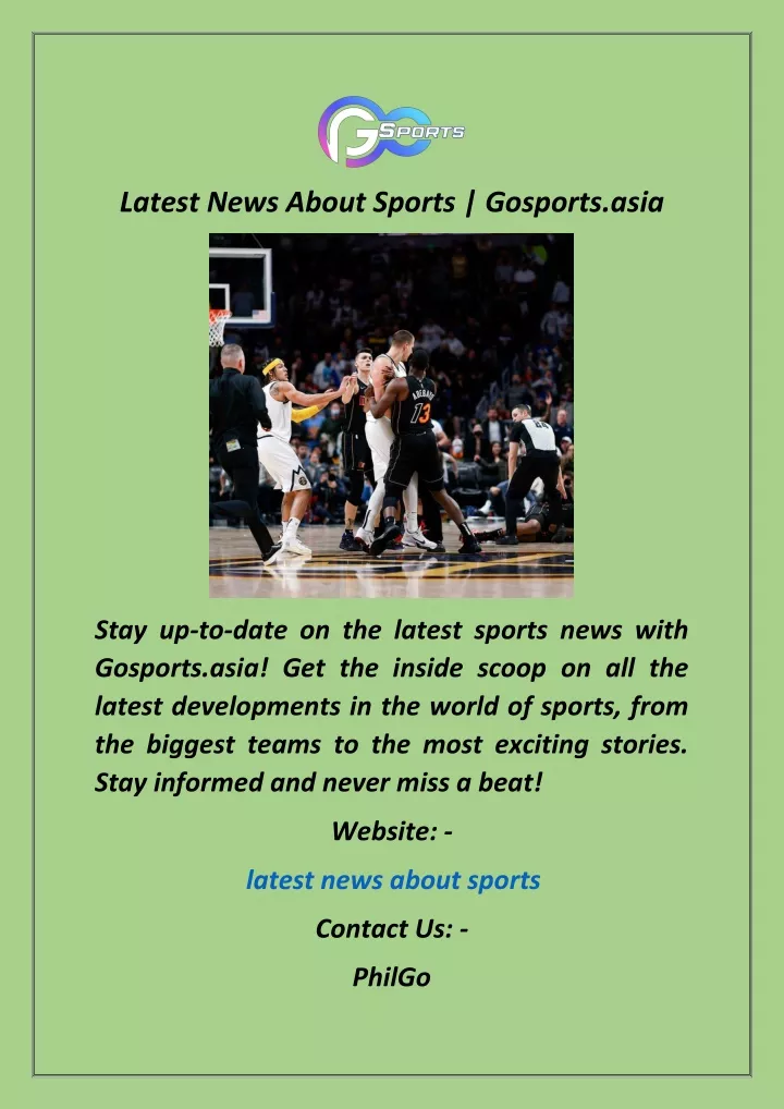 latest news about sports gosports asia
