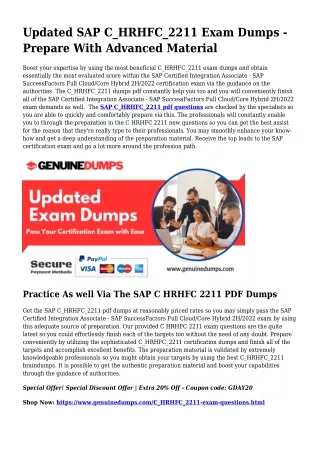 C_HRHFC_2211 PDF Dumps For Ideal Exam Good results