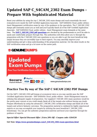 C_S4CAM_2302 PDF Dumps For Finest Exam Results
