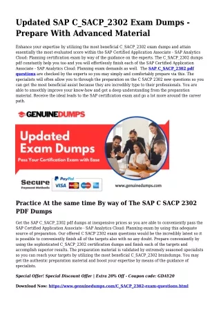 C_SACP_2302 PDF Dumps The Ultimate Source For Preparation