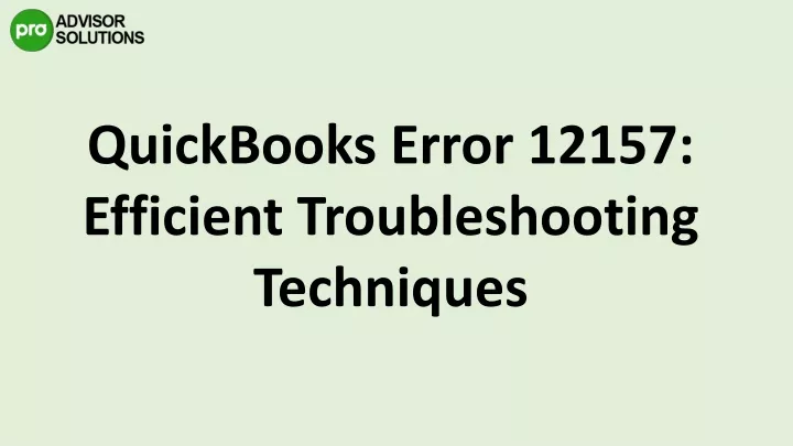 quickbooks error 12157 efficient troubleshooting