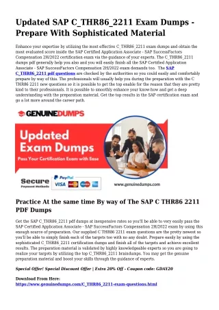 C_THR86_2211 PDF Dumps The Final Supply For Preparation