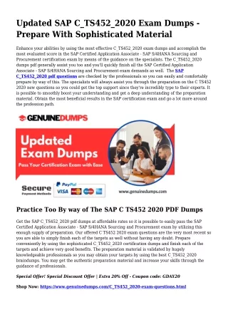 C_TS452_2020 PDF Dumps To Speed up Your SAP Quest