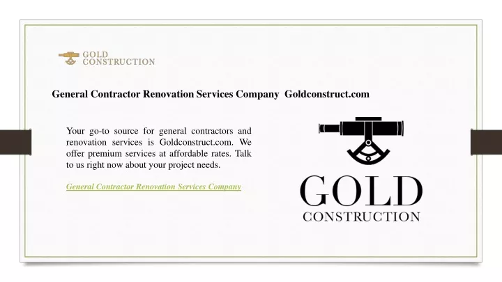 general contractor renovation services company