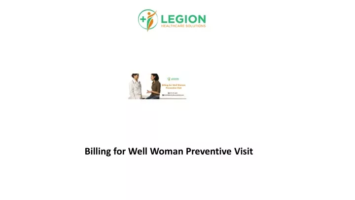 billing for well woman preventive visit