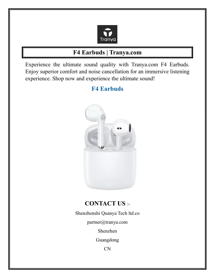 f4 earbuds tranya com