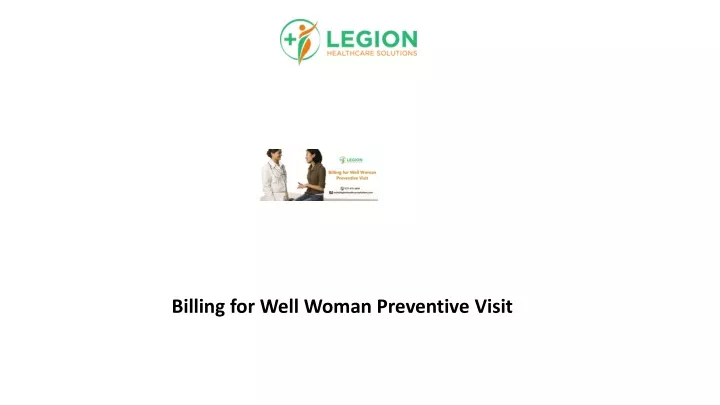 billing for well woman preventive visit