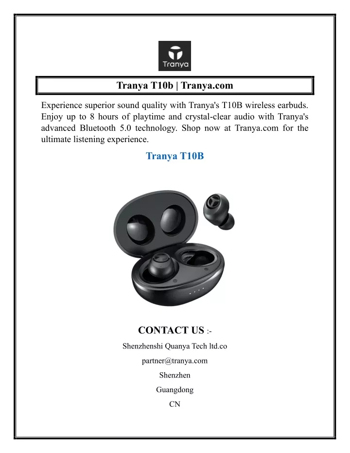 tranya t10b tranya com