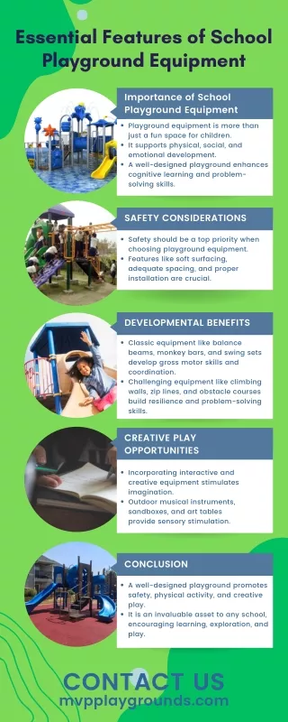 essential features of school playground equipment