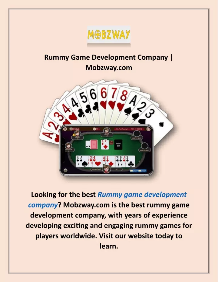 rummy game development company mobzway com