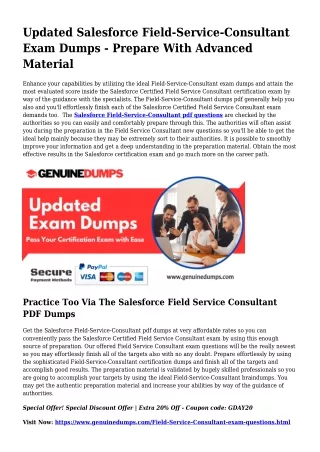 Field-Service-Consultant PDF Dumps - Salesforce Certification Made Uncomplicated