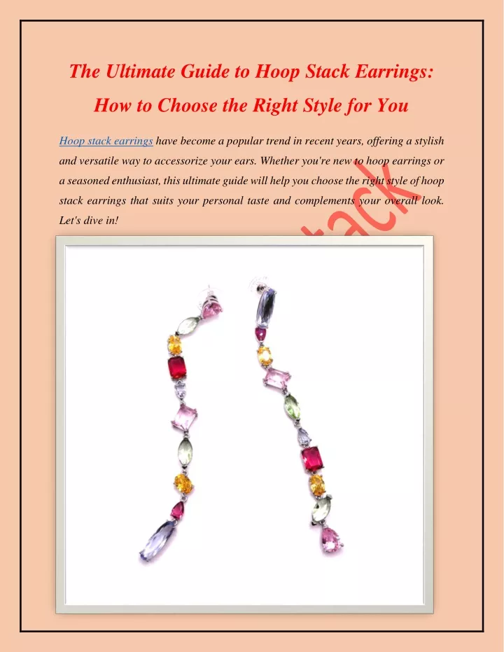 the ultimate guide to hoop stack earrings