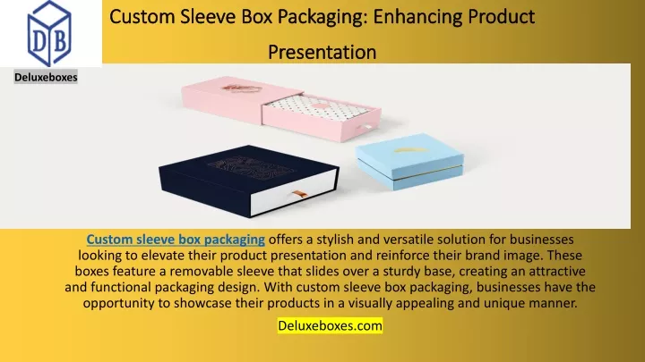 custom sleeve box packaging enhancing product