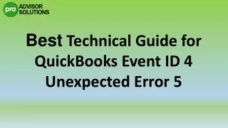 best technical guide for quickbooks event