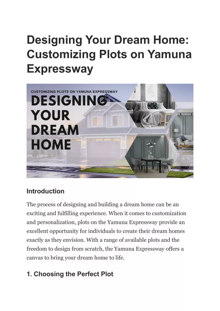 designing your dream home customizing plots