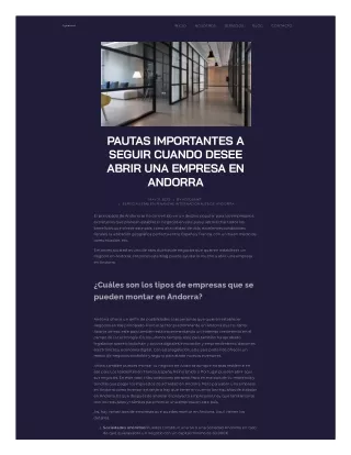 Abrir empresa en Andorra | Trabajar en andorra requisitos
