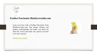 Feather Fascinator Hatsbycressida.com