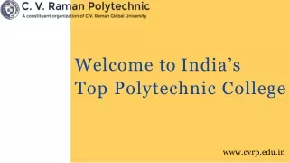 top polytechnic college in India