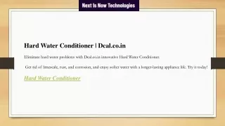 Hard Water Conditioner  Dcal.co.in