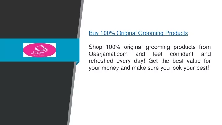 buy 100 original grooming products shop