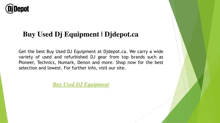 buy used dj equipment djdepot ca