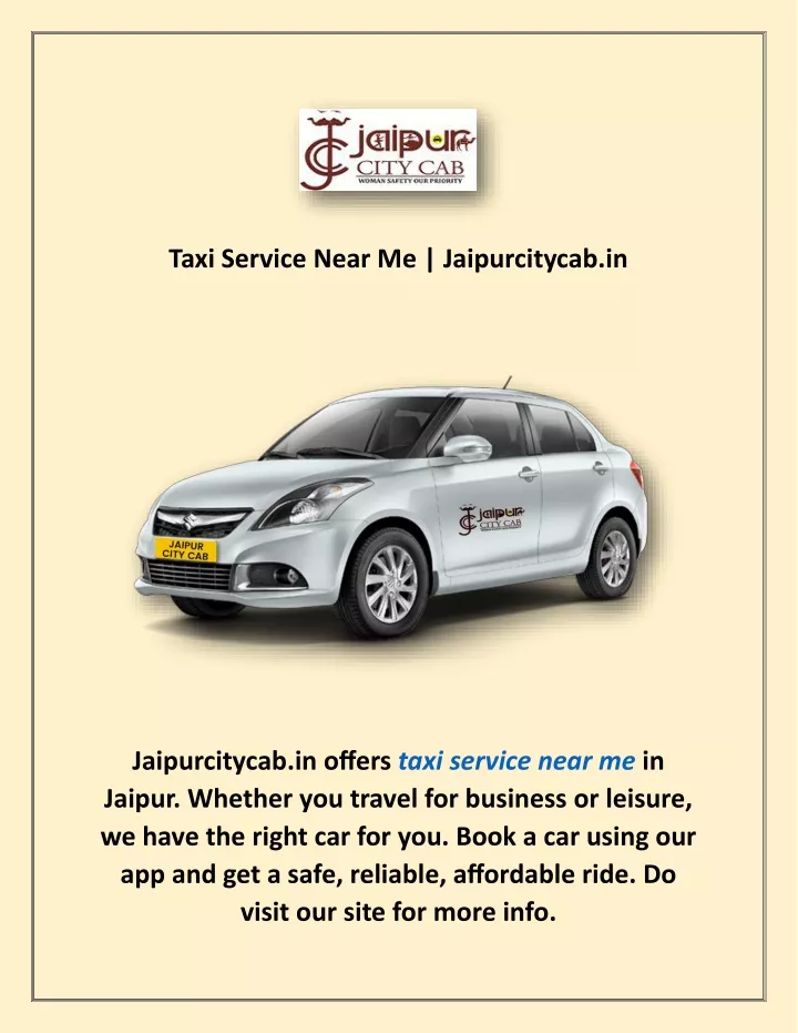 taxi service near me jaipurcitycab in