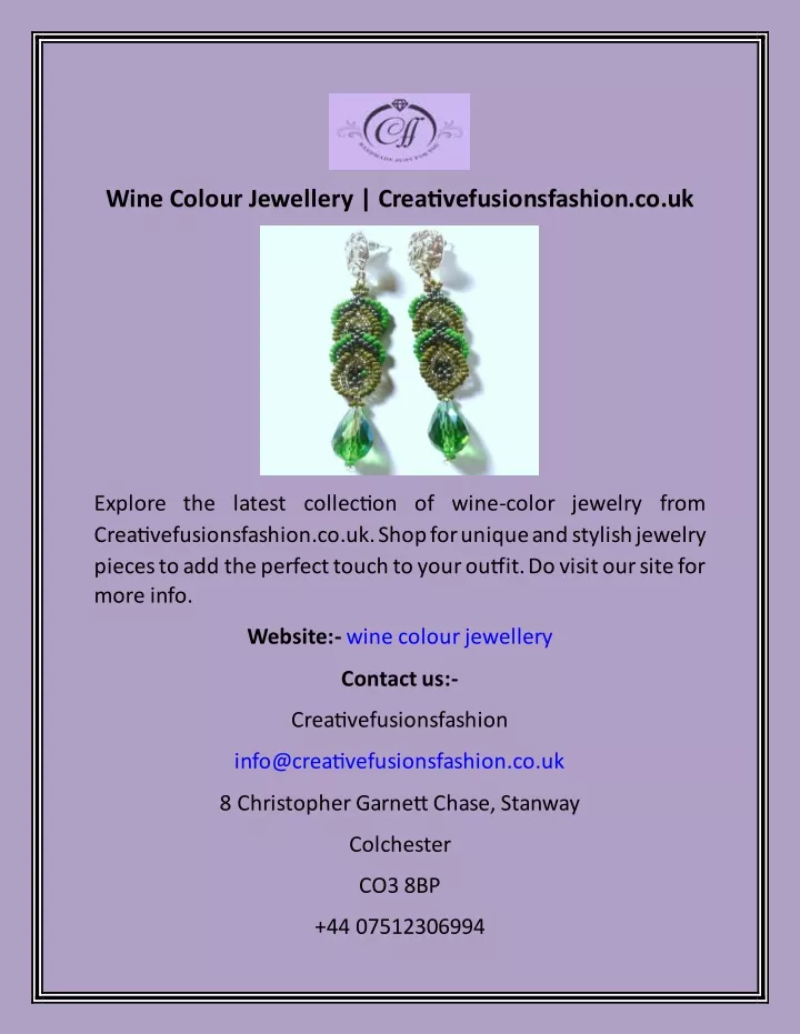 wine colour jewellery creativefusionsfashion co uk