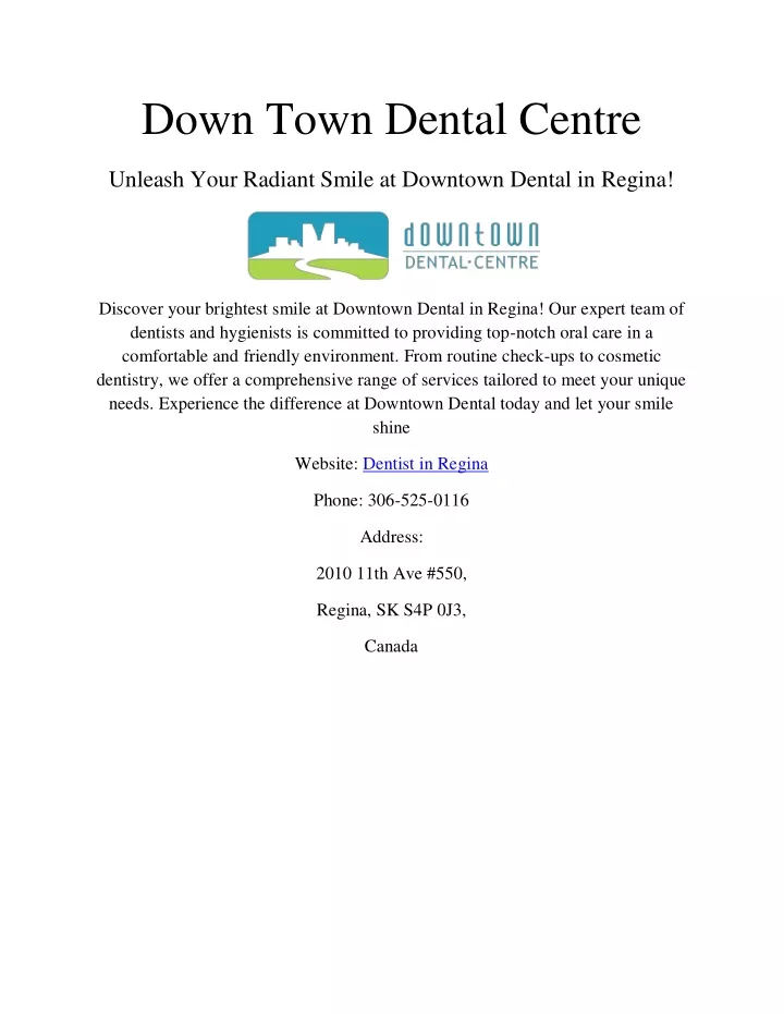 down town dental centre