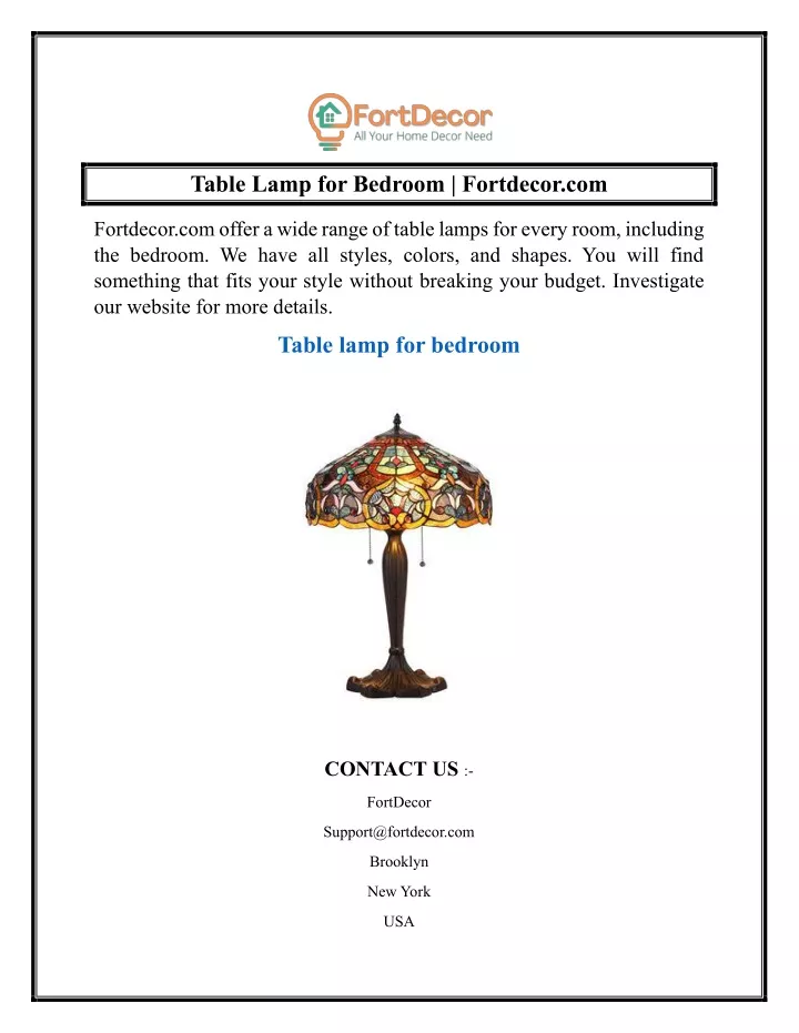 table lamp for bedroom fortdecor com