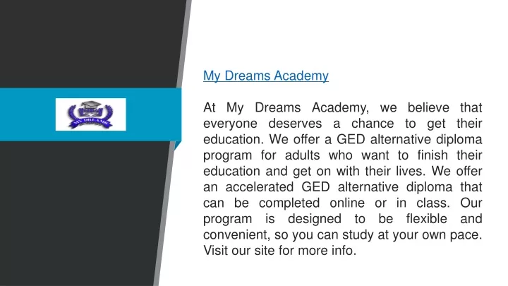 my dreams academy at my dreams academy we believe