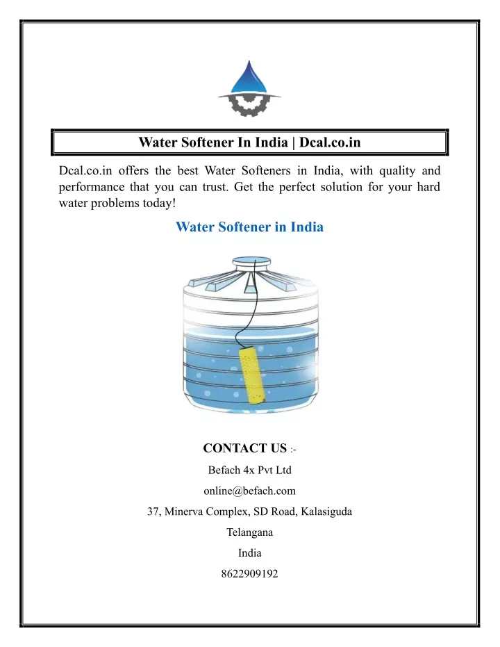 water softener in india dcal co in