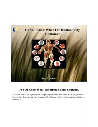 Do You Know What The Human Body Contains
