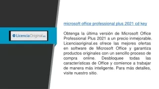 Microsoft Office Professional Plus 2021 Licenciaoriginal.es.