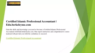 certified islamic professional accountant