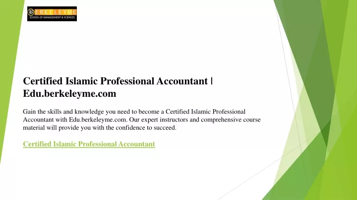 certified islamic professional accountant