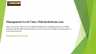 management level cima edu berkeleyme com take