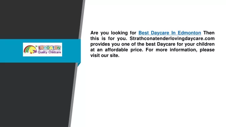 are you looking for best daycare in edmonton then