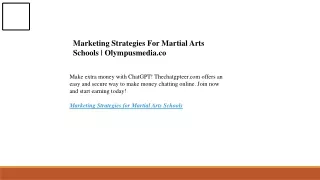Marketing Strategies For Martial Arts Schools  Olympusmedia.co