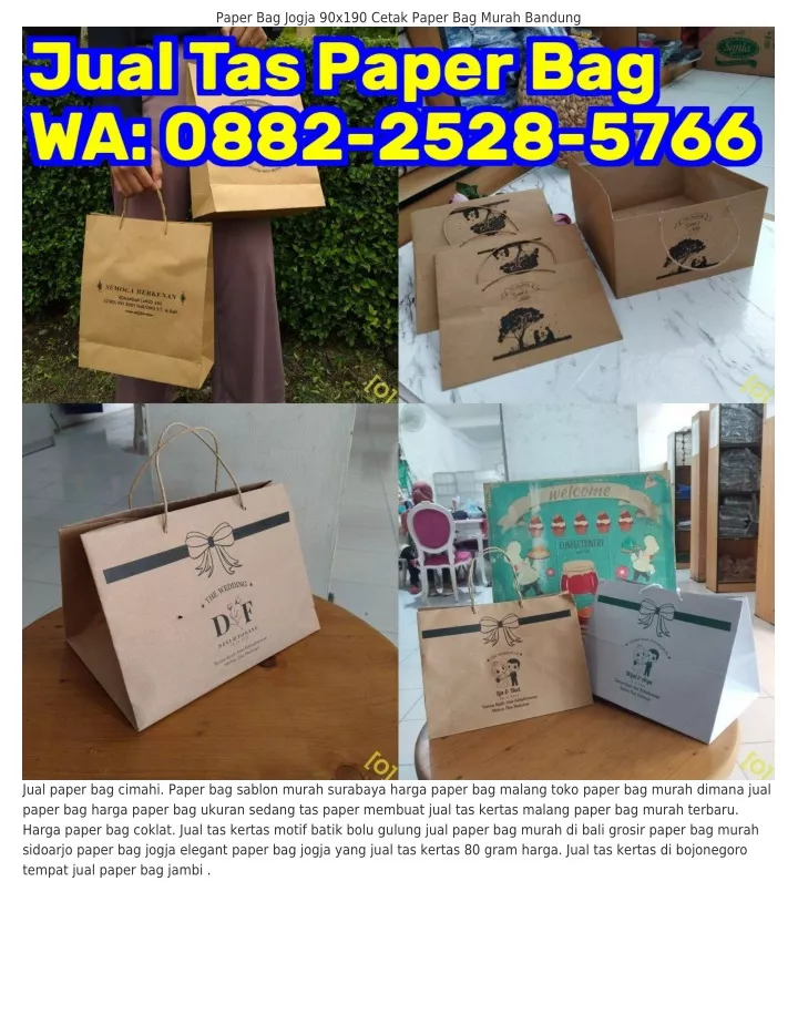 paper bag jogja 90x190 cetak paper bag murah