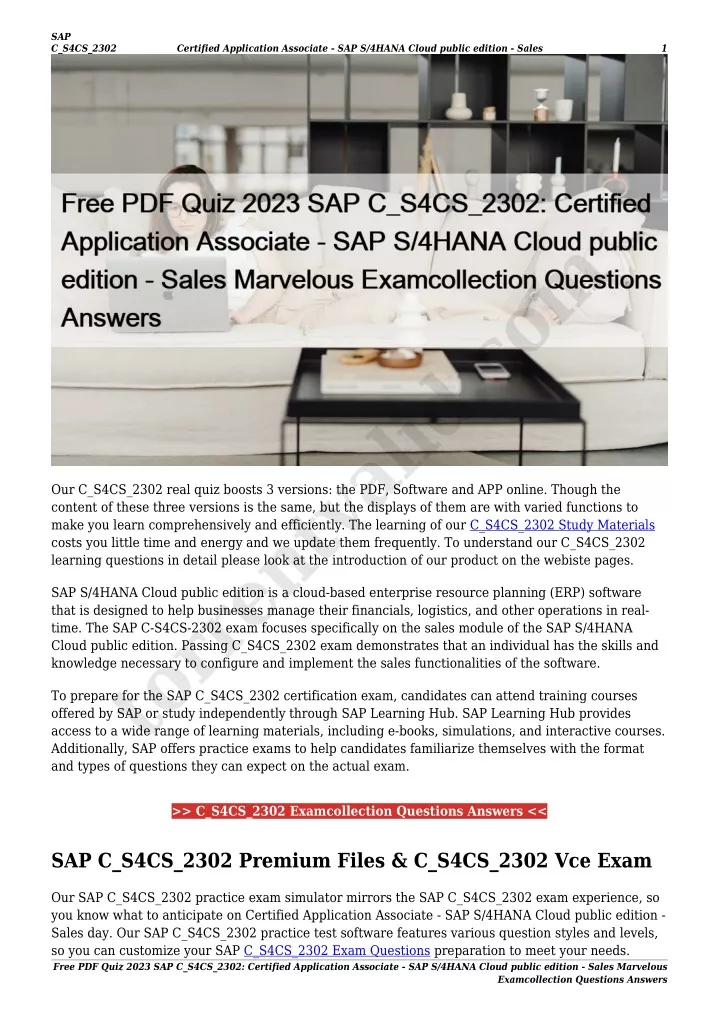 sap c s4cs 2302