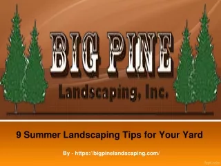 9 Summer Landscaping Tips for Your Yard