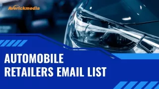 automobile retailers email list