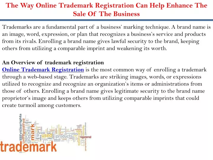 the way online trademark registration can help