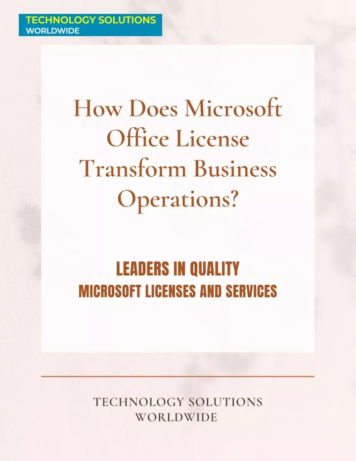 how does microsoft office license transform