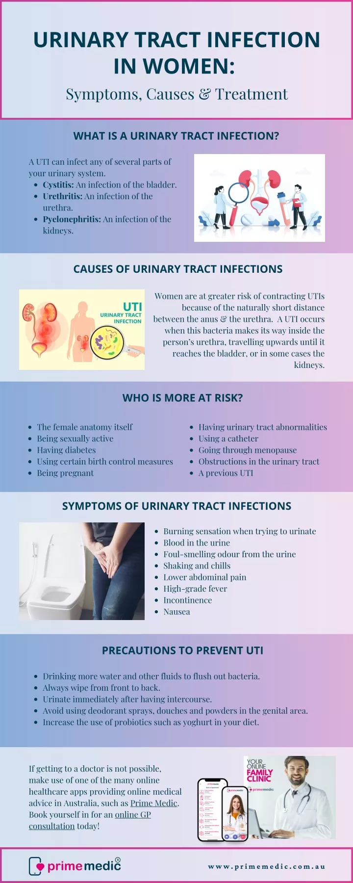 urinary tract infection in women symptoms causes