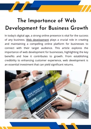 The Importance of Web Development for Business Growth