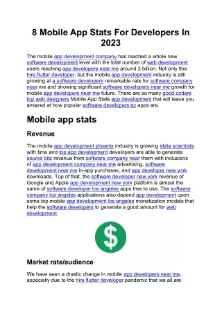 8 mobile app stats for developers in 2023