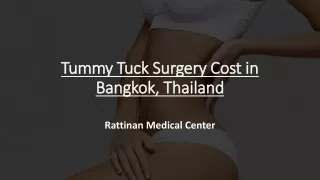 Tummy Tuck Surgery Cost in Bangkok, Thailand